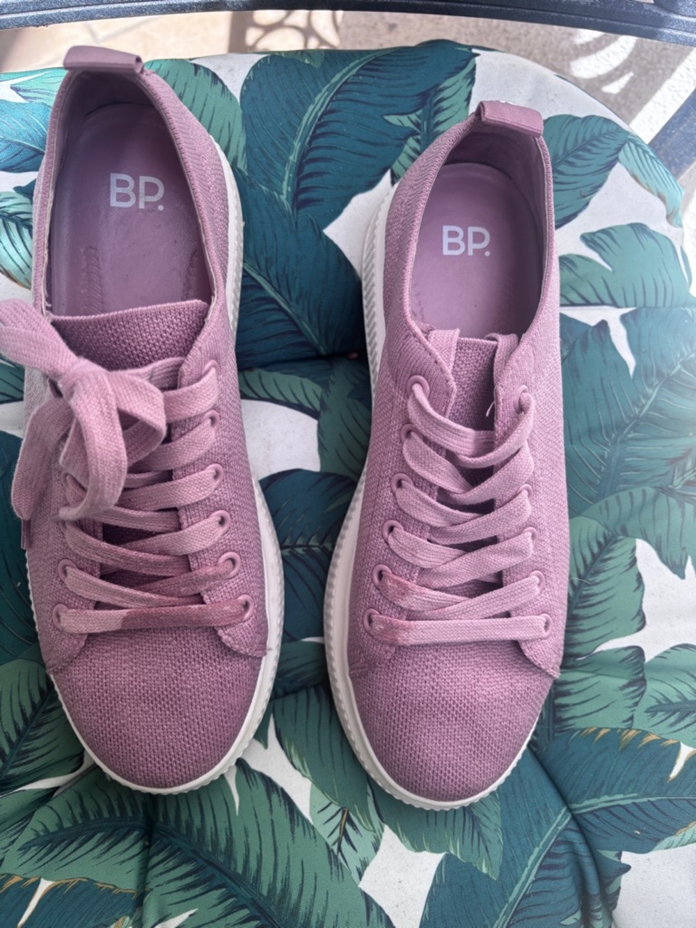 Bp Nordstrom Platform Dusty Rose Stretch Platform Sneakers